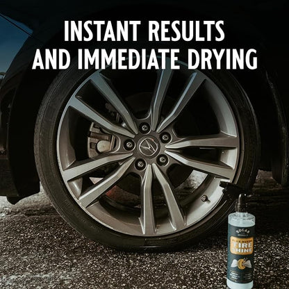 SOCAR Blue Suede Tire Shine Spray & Protectant. New-Tire Smooth Shine. for Rubber, Vinyl, Plastic, Leather, 16 fl oz. UV Protection, No Sling, for Cars, Motorcycles, RVs.