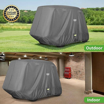 10L0L Heavy Duty Golf Cart Cover for 2/4 Passengers EZGO, Club Car and Yamaha, All Weather Outdoor Protection Weatherproof