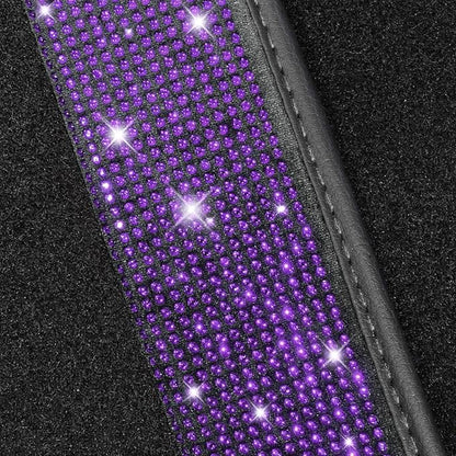 NBTEPEM Purple Violet Bling Car Floor Mats Full Set, Universal Fit Most Cars,SUV, Trucks, 4 pcs Sparkle Glitter Diamond Carpet for Women Girls with Anti-Slip Pad (Purple Violet Diamond)