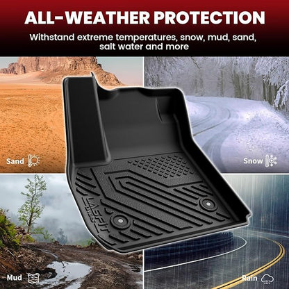 LASFIT Floor Mats & Cargo Mat for Buick Envision 2021-2026, TPE All Weather Protection Custom Fit 1st & 2nd Row Rubber Car Liners for Envision Automotive Accessories, Black, Easy to Clean
