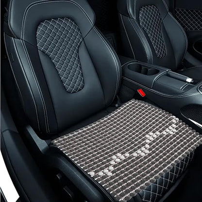 HOMREST Cooling Seat Cushion for Back Pain 17x17 Ceramic Bead Massage Seat Pad for Office Chair, Car, Home Breathable Summer Chair Cushion (Grey)