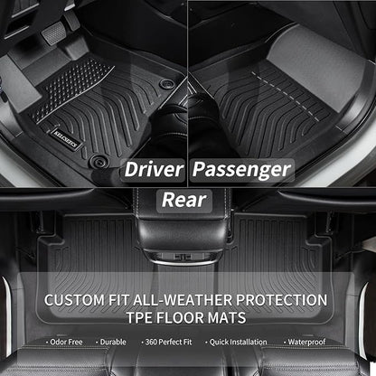 KELCSEECS® Floor Mats & Cargo Liner Custom for Chevrolet/Chevy Trax 2026 2025 2024 & Buick Envista 2026 2025 2024 All Weather Protection TPE Floor Liners Front & Rear Row Full Set Accessories Black