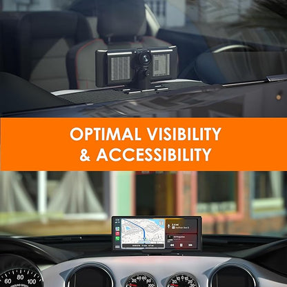 CPDuo Pro - 10.26" 4K Dash Cam with Wireless CarPlay & Android Auto, Touchscreen, GPS, Bluetooth, WDR, Night Vision, 170° Wide, Parking Mode