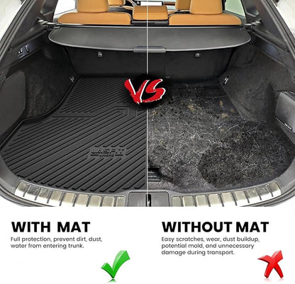 LASFIT Trunk Mat for Lexus RX/RX350/RX350h/RX500h 2025 2024 2023, All Weather TPE RX 350 Cargo Mats Custom Fit for Lexus RX350 Cargo Liner Front & Rear Trunk Liner, Black, Easy to Clean