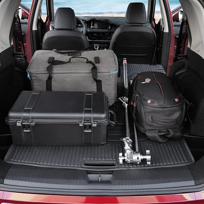 Floor Mats Set for Nissan Rogue 2025 2024-2021 Accessories, Full Coverage All Weather Floor Mats Cargo Mat with Backrest Protectors & Door Sill Guards (Not for Sport)