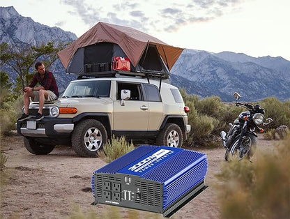 3000W Power Inverter 12V DC to 110V AC Car Battery Inverter with 4 AC Outlets /2 USB Port, Car Inverter for Home/Truck/Boat/RV Power Inverters for Vehicles