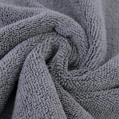 POLYTE Microfiber Cleaning Towel Ultrasonic Cut Edgeless (16x16, 24 Pack, Premium, Blue,Gray,Yellow)