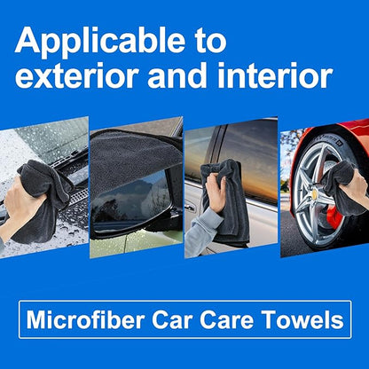 CICMOD Car Drying Towels 35"x24" Large Microfiber Towels for Car Detailing 600 GSM Gray - 4 Pack