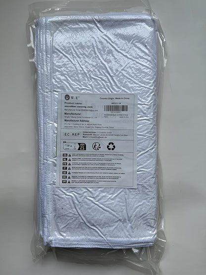 White Microfiber Cleaning Cloth 13"x13", Ultra Soft Absorbent Microfiber Cleaning Rags for Housekeeping Cleaning Supplies, Lint Free Reusable Cleaning Cloths for House Washable, Pack of 12