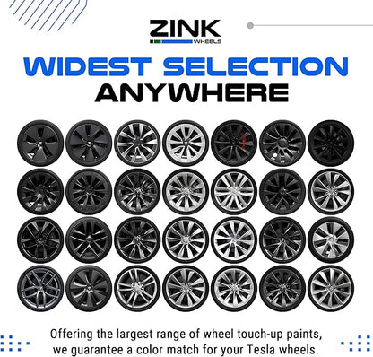 Premium Tesla Wheel Curb Rash Repair Kit for Model S 21-inch Black Arachnid Rims - DIY Kit with Color-matched Touch Up Paint - Made in USA