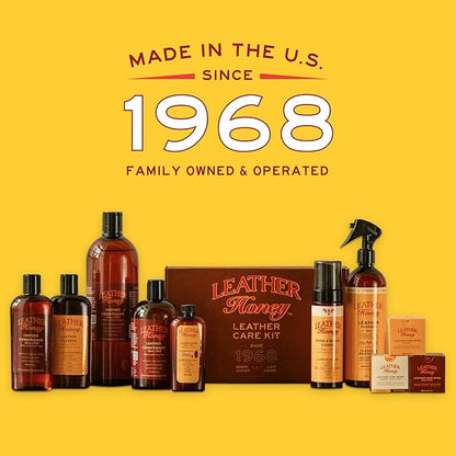 Leather Honey Leather Conditioner, Non-Toxic & Made in The USA Since 1968. Protect & Restore Leather Couches & Furniture, Car Interiors, Boots, Jackets, Shoes, Bags & Accessories. Safe for Any Colors