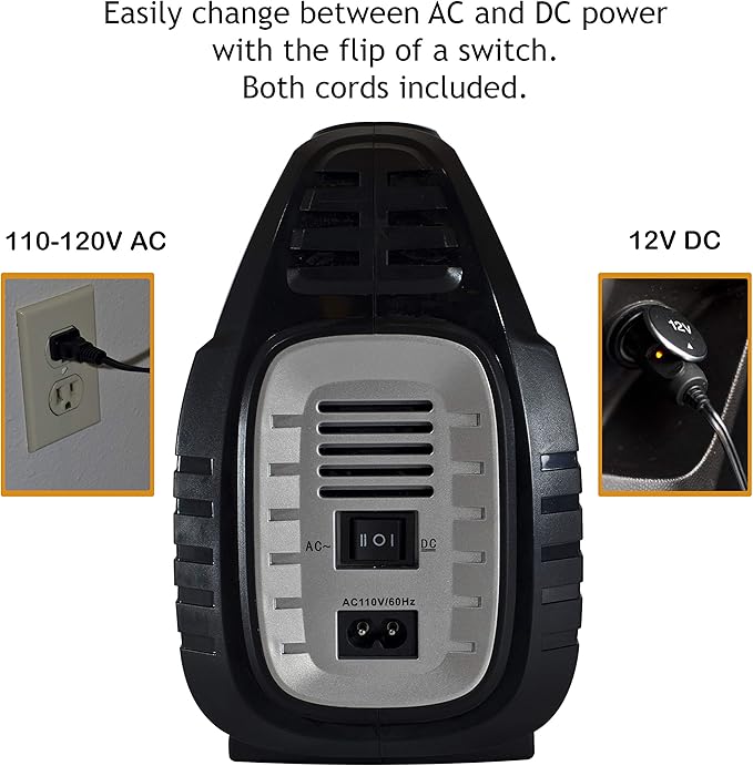 JACO SmartPro 2.0 AC/DC Digital Tire Inflator Pump - Automatic Portable Air Compressor - 100 PSI (12V DC, 110-120V AC)