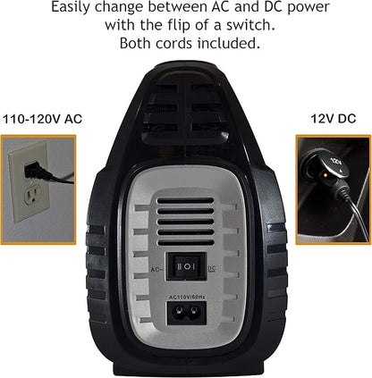 JACO SmartPro 2.0 AC/DC Digital Tire Inflator Pump - Automatic Portable Air Compressor - 100 PSI (12V DC, 110-120V AC)