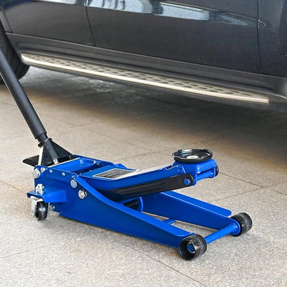 Floor Jack 3Ton/6600lbs.Dual Piston Fast Lifting Pump.Ultra Low Profile Floor Jack with Foot Pedal,Lifting Range 3.1"-20".Heavy Duty Hydraulic Racing Car Jack for MVPs,SUVs and Trucks.Trolley Jack