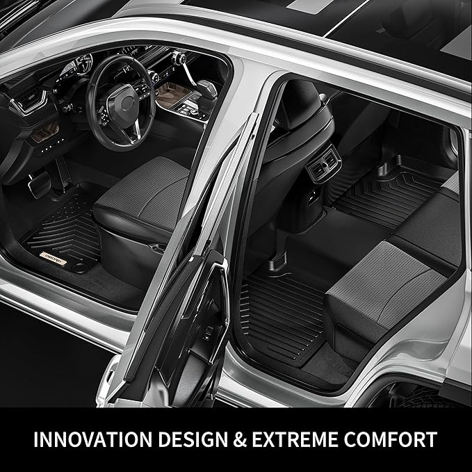 OEDRO Floor Mats Trunk Mat with Backrest Mat Fit for 2025 2026 Chevrolet Equinox (Only Gas) & GMC Terrain, Custom Fit TPE All Weather Car Floor Liners for Chevy Equinox & GMC Terrain Accessories
