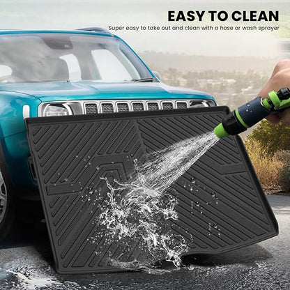 LASFIT Cargo Mat for Jeep Renegade 2015-2023 Upper Position, All Weather TPE Custom Fit Trunk Mat Cargo Liner Trunk Liner, Black