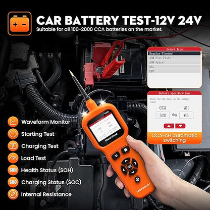 Power Circuit Probe Tool, Automotive Circuit Tester, 12-24V Electrical Short Open Breaker Circuit Finder, AC DC Voltage Trailer Relay Fuse Test