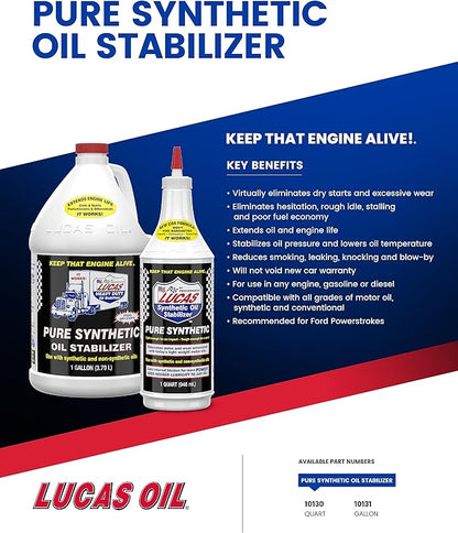 Lucas LUC10130 Synthetic Oil Stabilizer. Quart