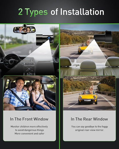 Dash Cam Front and Rear,4K+2K Dash Camera for Cars with STARVIS Sensor,Built in 5GHz Wi-Fi, Free 64GB Card Included, Dual Dashbord Dashcam,Night Vision,Emergency Lock, Parking Mode