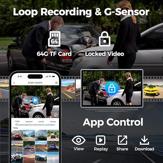 7" Wireless Apple CarPlay Android Auto Screen for Car - 4K Dash Cam, GPS Navigation, HD Touchscreen, AirPlay, 1080P Backup Camera, Car Stereo