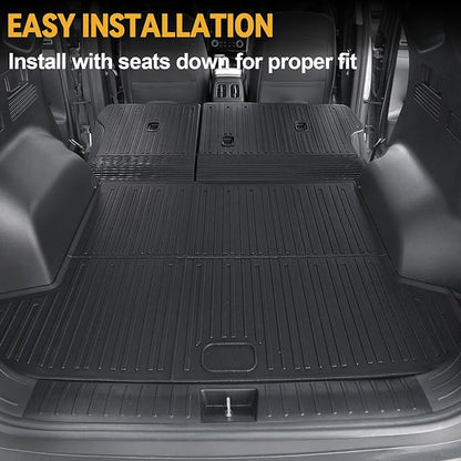Floor Mats Set for 2022-2025 Hyundai Tucson Gas, Full Coverage All Weather Floor Mats Cargo Mat with Backrest Protectors & Door Sill Guards for Tucson Accessories(Not fit Hybrid)