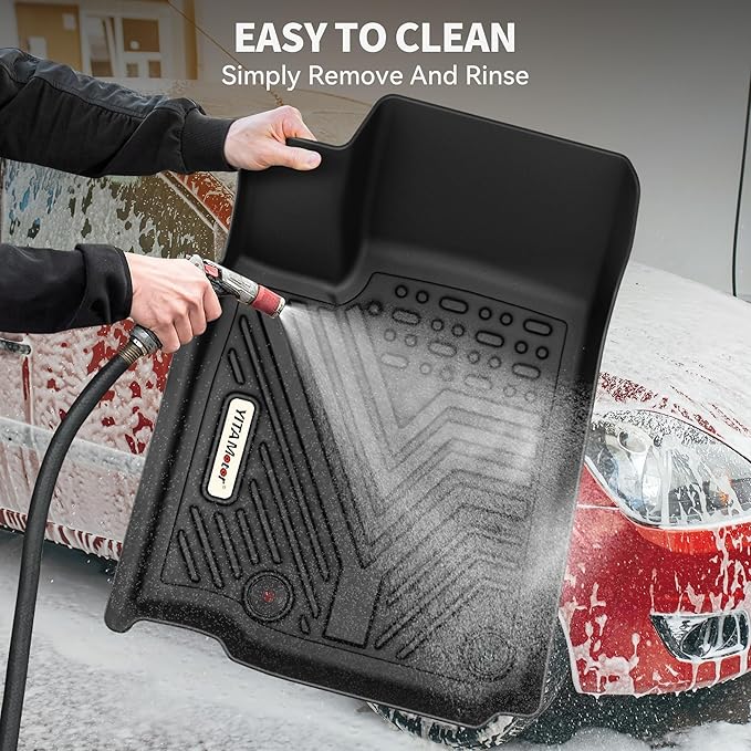 YITAMOTOR Floor Mats and Cargo Mats for 2022 2023 2024 2025 Jeep Grand Cherokee (Include 4xe NOT for L or WK), TPE All Weather 1st & 2nd Rows and Trunk Full Set Floor Liners, Black