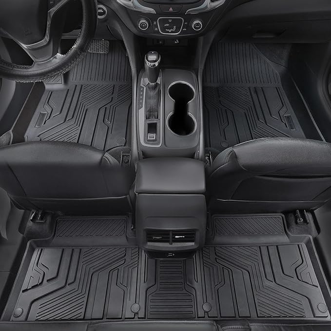 Floor Mats Set Cargo Liner and Backrest Mat for for Chevy Chevrolet Equinox/GMC Terrain 2018-2024, All Weather TPE Full Mat Set Cargo Mat for Equinox Accessories