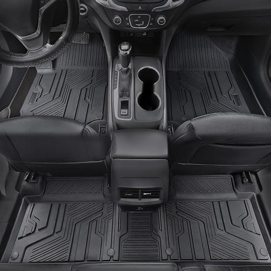 Floor Mats Set Cargo Liner and Backrest Mat for for Chevy Chevrolet Equinox/GMC Terrain 2018-2024, All Weather TPE Full Mat Set Cargo Mat for Equinox Accessories