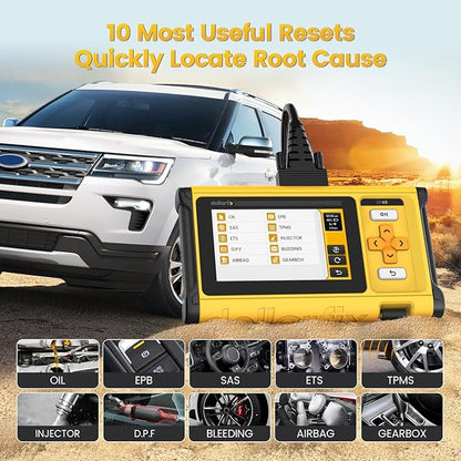 OBD2 Scanner Diagnostic Tool, ECM/TCM/ABS/SRS 4 System Deeply Scanner for Car, Support FCA SGW, BIDirectional Scan Tool Active Test with Oil/EPB/SAS/TPMS/ETS/NJEC 10 Resets, Lifetime Free Update