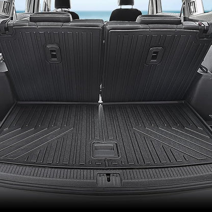 Floor Mats for 2018-2024 2025 Volkswagen VW Atlas 7 Seats(Not for Cross Sport), All Weather TPE Trunk Mat Cargo Liner with Backrest Mat for Atlas Accessories