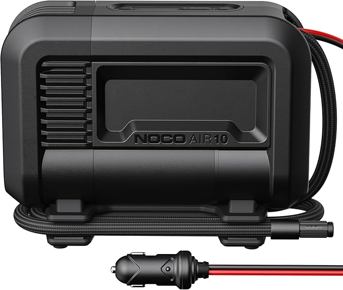 NOCO AIR10: UltraFast 10A Tire Inflator - 12V Portable Air Compressor Pump, 60 PSI Max – 36 SLPM Airflow Inflates 0–40 PSI in 3.8 Minutes – Digital Gauge + Auto-Shutoff