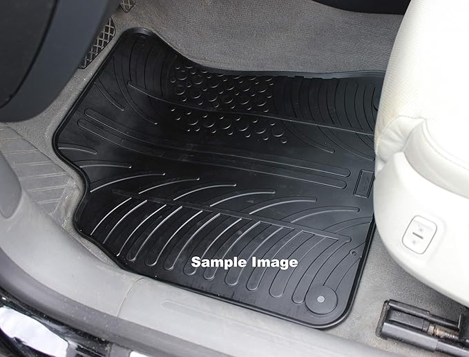 Gledring USA Custom Fit All-Weather Rubber Floor Mats Intended for Toyota Yaris 2011-2016, No Trimming Required, Tailored Custom Fit, Protects from Rain, Mud & Snow