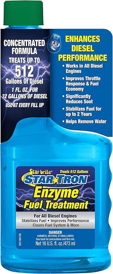 Star Tron Super Concentrated Diesel Formula - Stabilize & Rejuvenate Diesel, Biodiesel & All Regular Gasoline - 1 Oz Treats 32 Gallons