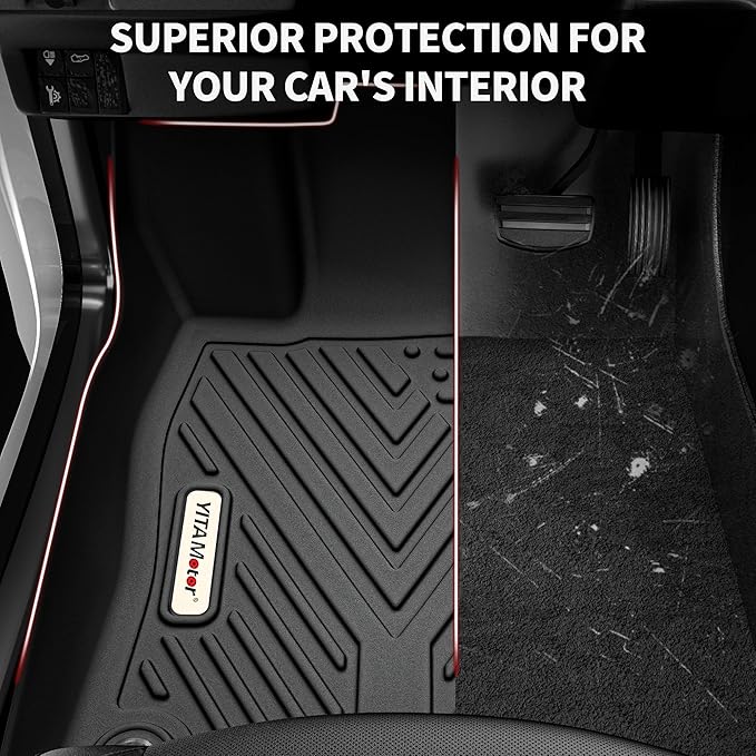 YITAMOTOR All Weather Floor Mats for 2022 Jeep Grand Cherokee WK, 2016-2021 Jeep Grand Cherokee/Dodge Durango, Custom Fit Floor Liners for 1st & 2nd Row, Black