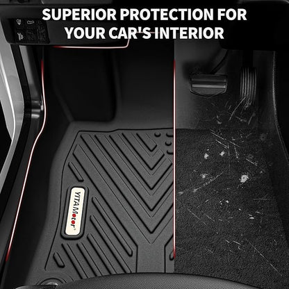 YITAMOTOR All Weather Floor Mats for 2022 Jeep Grand Cherokee WK, 2016-2021 Jeep Grand Cherokee/Dodge Durango, Custom Fit Floor Liners for 1st & 2nd Row, Black