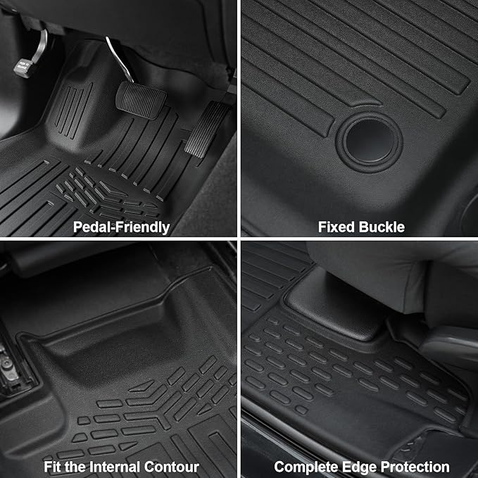Floor Mats for 2016-2024 2025 Dodge Durango 7-seat, All Weather TPE Cargo Liner Cargo Mat and 3rd Row Backrest Mats for RT/GT Durango Accessories