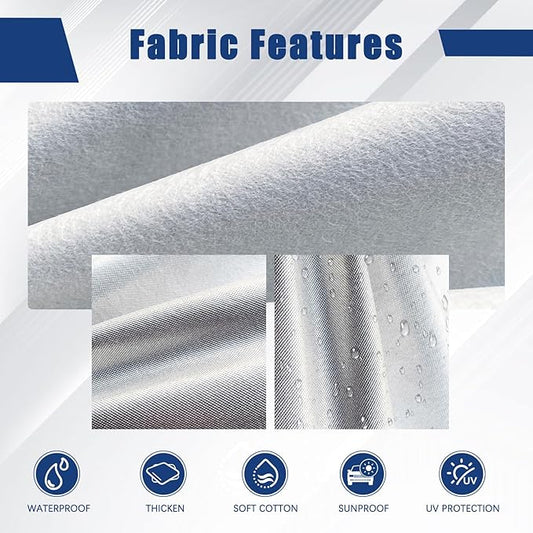 Kayme 6 Layers SUV Car Cover Custom Fit for Mercedes Benz GLC 300 350e（2016-2025） Waterproof All Weather for Automobiles, Outdoor Full Cover Rain Sun UV Protection.Silver