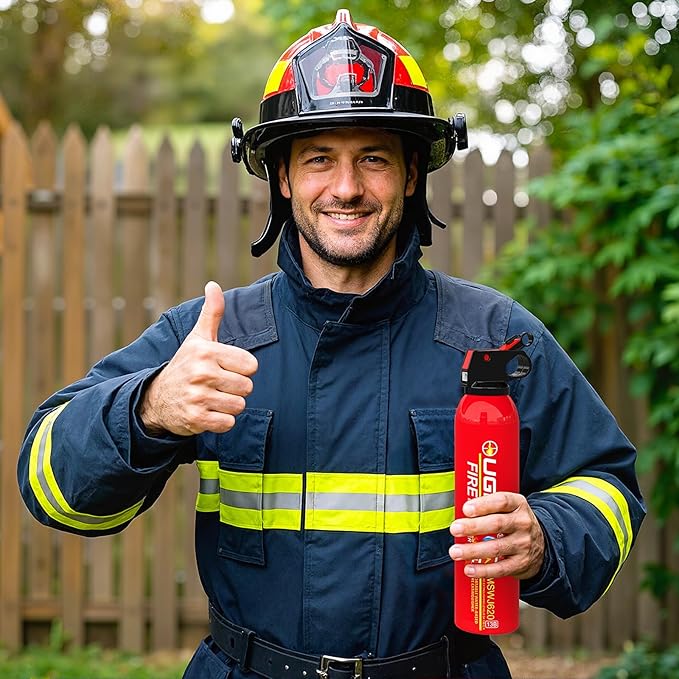 Small Portable Fire Extinguisher for Home and Kitchen, 21oz Each, 6-Pack, Water-Based Fire Extinguishers for Quick Emergency Response, Prevent Re-Ignition, Ideal for Vehicle and Camping, MSJ620