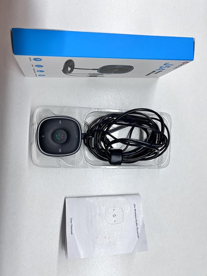 Bluetooth 5.3 Aux Car Adapter, SONRU Bluetooth Receiver for Car [Dual Connection & Mic Noise Cancellation], Aux Adapter with Plug-and-Play for Music/Hands-Free Calls/Stereo Audio