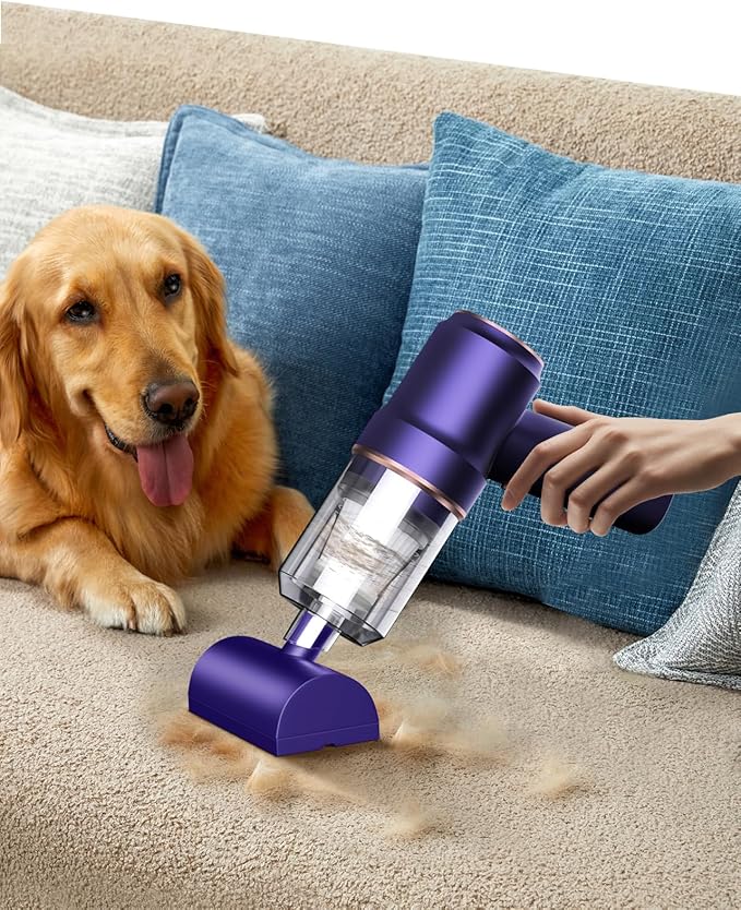 Handheld Vacuum Cordless Rechargeable with LED Light and Multi-Nozzles,15000 Pa Car Vacuum Portable Cordless, 120W Powerful Mini Vacuums Cleaner for Home, Car, Pet Hair, DC Motor, Blue