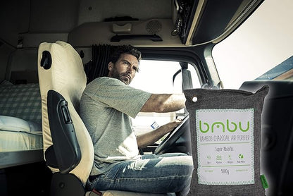 1000g Large Bamboo Charcoal Air Purifier Bag - Car Deodorizer Freshener - Remove Odor and Control Moisture in Your RV, Camper, SUV, Truck, Closet, Mobile Home, Storage - Non fragrant 1kg