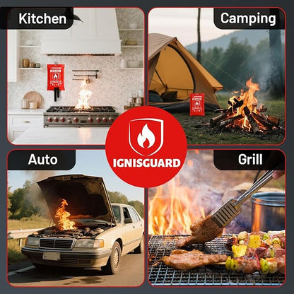 Emergency Fire Blanket for Home and Kitchen, 4-Pack 40"x40", Fiberglass Fire Blankets Emergency for Home BBQ Grill Camping Car Office Warehouse Picnic Fireplace Fireproof Survival Safety