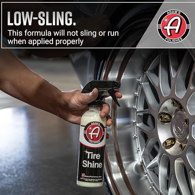 Adam's Polishes Tire Shine Gallon - Spray Tire Dressing W/ SiO2 for Non Greasy Car Detailing |Use W/Tire Applicator After Tire Cleaner & Wheel Cleaner,Gives A Ceramic Coating Wax