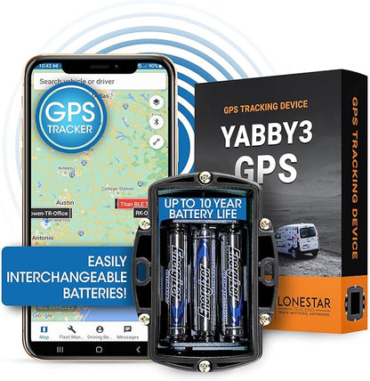 LoneStar Tracking Hidden GPS Tracker Device Yabby3 – 4G/5G Weatherproof Car, Trailer, Vehicle & Asset Tracking, Anti-Theft Satellite Tracking, Real-Time Location & Security(Low Cost Subscription Plan)