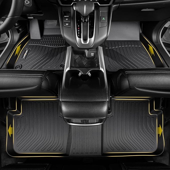 GINOWY- Floor Mats & Cargo Liner for Chevy Equinox 2025 2026 &GMC Terrain 2025 2026, TPE All Weather Equinox Car Mats, Custom Terrain Floor Liners, Non-Slip Trunk Mat, Waterproof Accessories Black