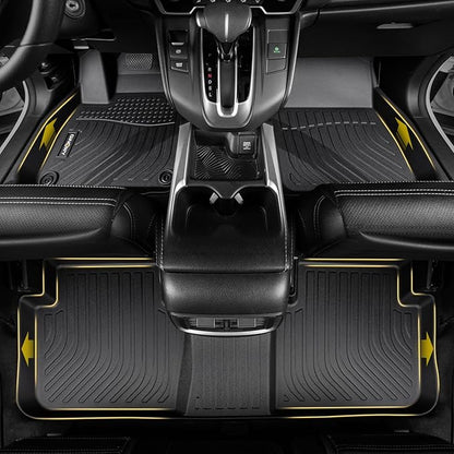 GINOWY- Floor Mats & Cargo Liner for Kia Sportage Hybrid 2023 2024 2025, TPE All Weather Sportage Hybrid 2024 Car Mats, Custom Fit Floor Liners Anti-Slip Trunk Mat 2025 Sportage Accessories Black