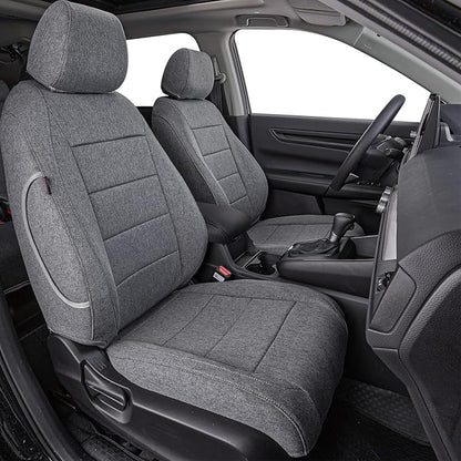 coverdream CRV Seat Covers Custom Fit for 2023 2024 2025 2026 Honda CR-V LX,EX,EX-L,Sport Series,Hybrid,Fully Covered,Airbag Compatible,UV Resistant Polyester Seat Protector(Full Set,Gray)