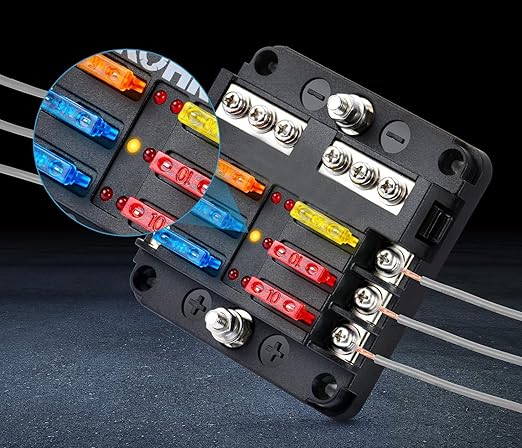(80Pcs) 10 Amp Standard Fuse, 10A Car Blade Fuses for Car/RV/Truck/SUV/Motorcycle/Boat