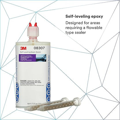 3M Self-Leveling Seam Sealer, 08307, Two-Part, Quick-Curing Epoxy, 200 mL/6.75 fl oz Cartridge