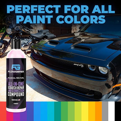 Instant Car Scratch Remover for Vehicles, All-in-One Car Paint Scratch Repair and Polishing Compound (4 oz) - Incl. Microfiber Applicator and Microfiber Towel